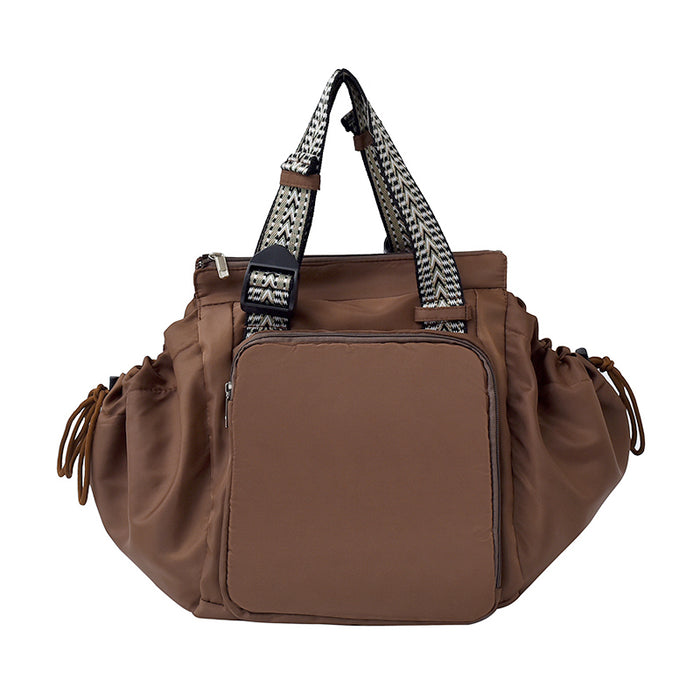 Nylon Fabric Mommy Bag, Large Capacity, Portable, Single Shoulder Tote Bag For Travel