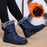 Snow Boots Winter Warm Hook And Loop Fastener Plush Shoes Women Waterproof Low Heels Platform Ankle Boots