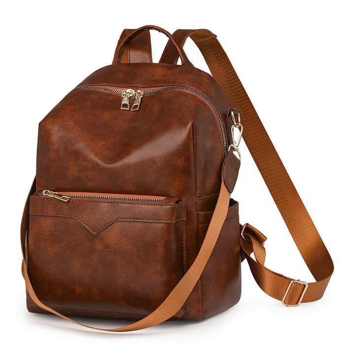 Sac à dos de voyage pour femme, style coréen, en PU souple, grande capacité, polyvalent, nouvelle collection printemps-été