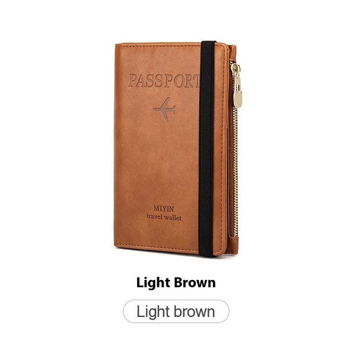 Cartera para pasaporte multifuncional con RFID ultrafina