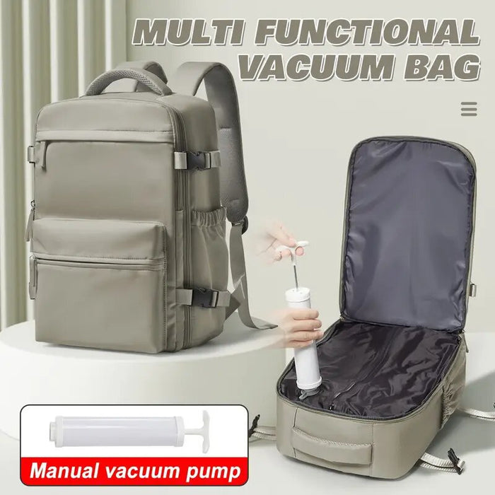 Female Minimalist Vacuum Compression Large Capacity Backpack