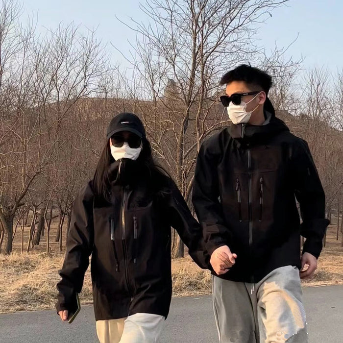 High-end Women's Gore-Tex Jacket Hard Shell Windproof Waterproof Mountaineering Couple Outdoor Sports Clothes