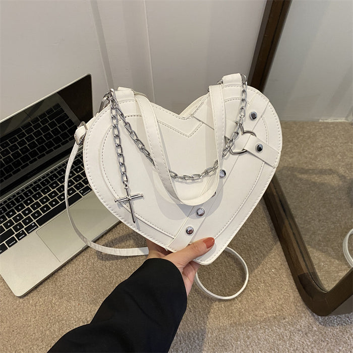 Sac bandoulière en forme de cœur, mignon et original, de style coréen