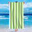 Serviette de plage en microfibre à rayures personnalisées en velours simple face