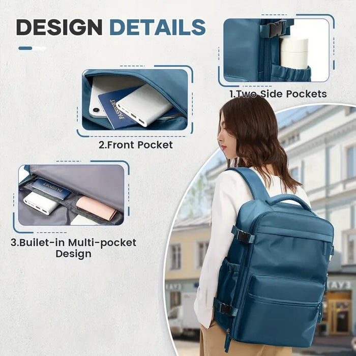 Female Minimalist Vacuum Compression Large Capacity Backpack