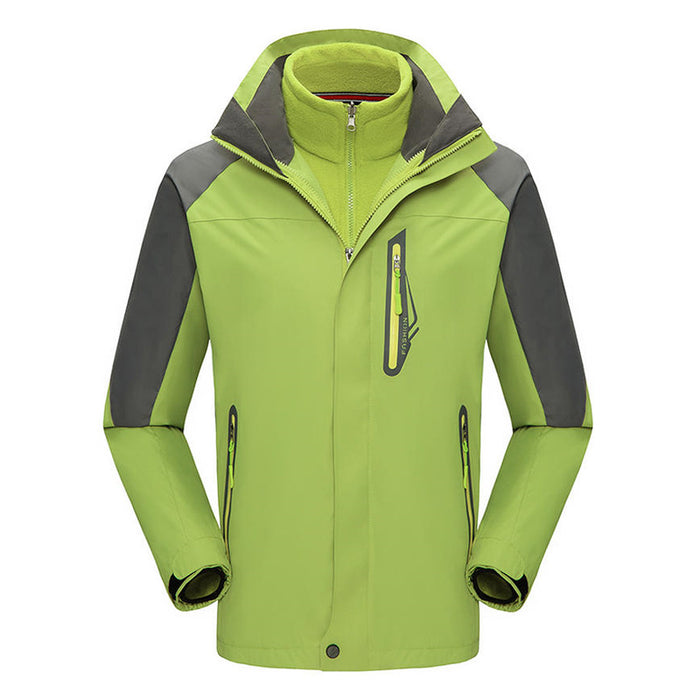 Winter Fleece-lined Thickened Three-in-one Shell Jacket Outdoor Windproof Waterproof Mountaineering Suit