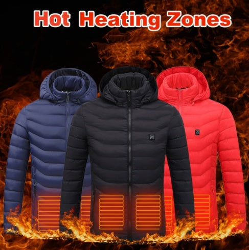 Nouvelle veste chauffante électrique USB en coton, vêtement thermique chauffant, gilet chauffant pour homme, vêtements d'hiver