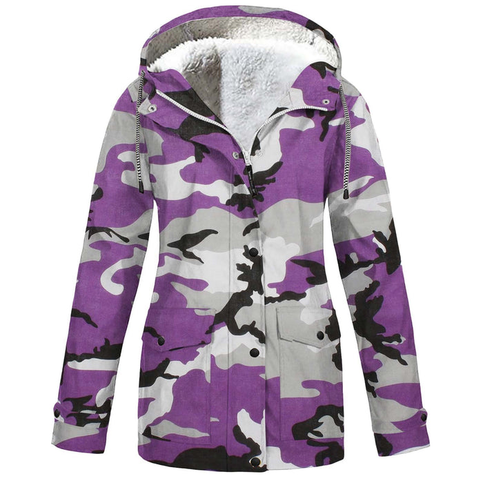 Hooded Camouflage Waterproof Outdoor Shell Jacket Men's And Women's Coats