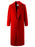 Extra-long Dark Red Wool Coat Womens Outerwear