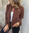 Woolen Lapel Tether Faux Pocket Suit Jacket