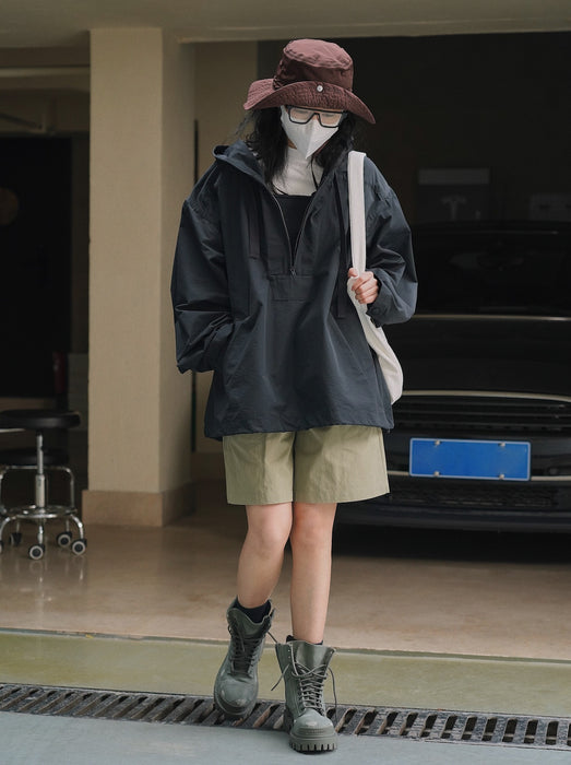 Chaqueta con capucha informal de estilo coreano para mujer, abrigo cortavientos de perfil delgado, estilo urbano, para exteriores, primavera