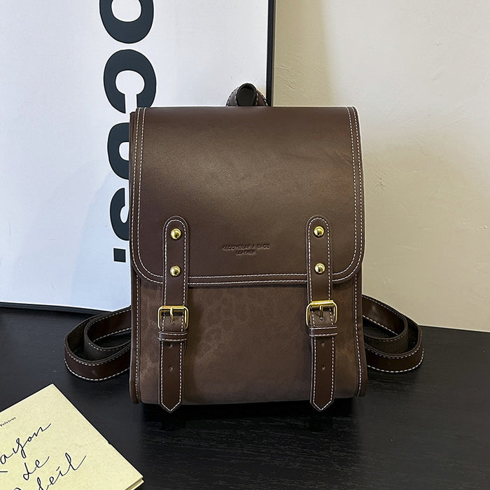 Sac à dos décontracté de style occidental simple, de haute qualité et de grande capacité, idéal pour les trajets quotidiens et la ville.