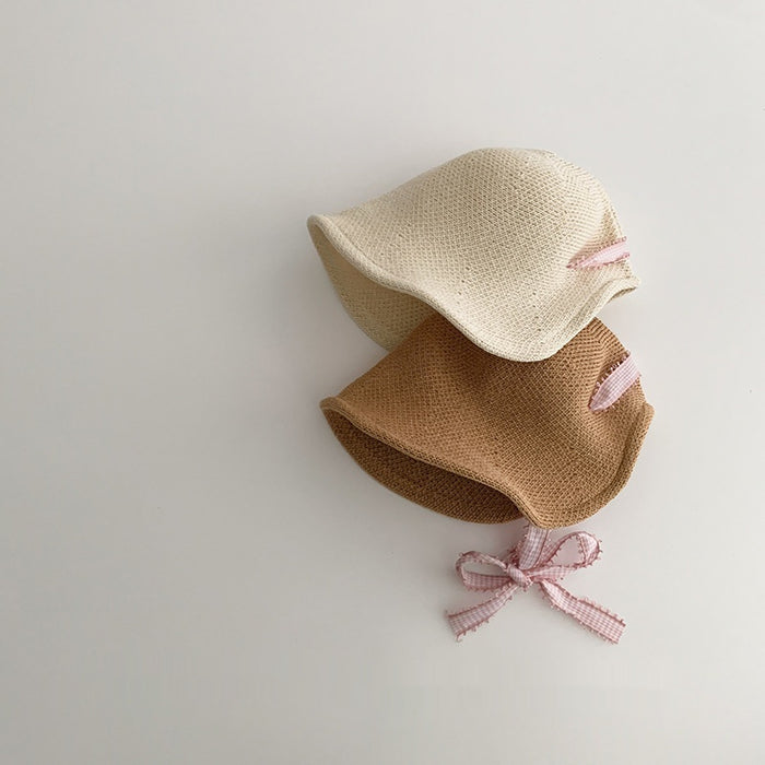 Chapeau de paille de plage anti-soleil pour filles