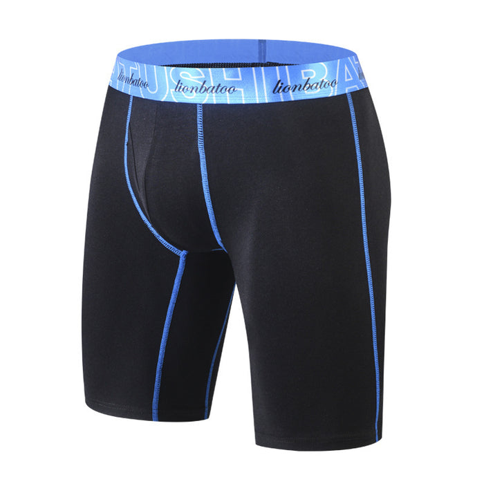 Boxers longs pour hommes, en coton, coupe ample et anti-friction