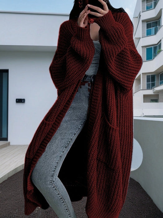Autumn And Winter Long Sweater Women's Loose All-matching Base Long-sleeved Knitted Cardigan