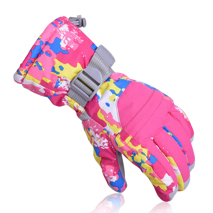 Gants de ski coupe-vent et imperméables, résistants au froid jusqu'à -30°C et chauds.