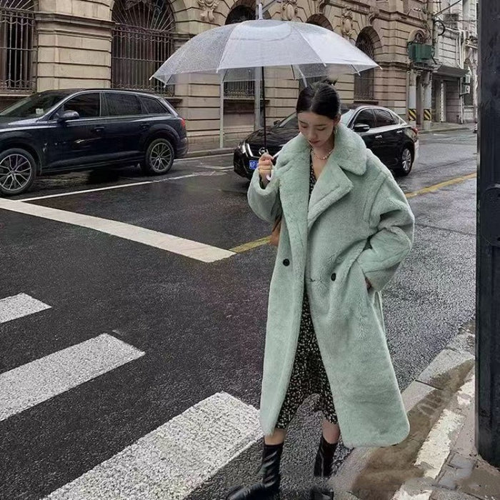 Womens Long Cashmere-Like Coat
