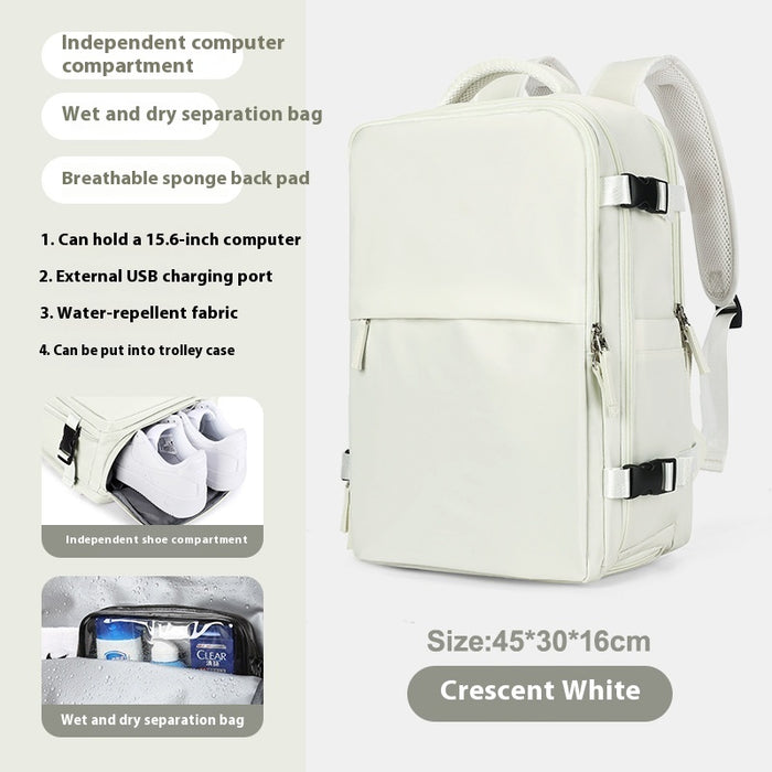 Backpack Women's Large Capacity Travel Men's Business Trip Can Be Expanded