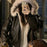 Thickened Warm Leather Short Jacket With A Mountain Eagle Fur Collar