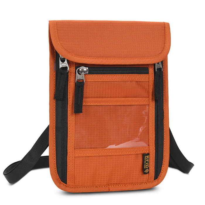 Bolsa de pasaporte multifuncional con clip para billetes, estuche de transporte de gran capacidad