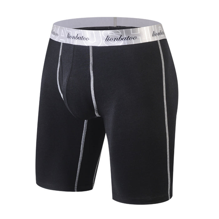 Boxers longs pour hommes, en coton, coupe ample et anti-friction