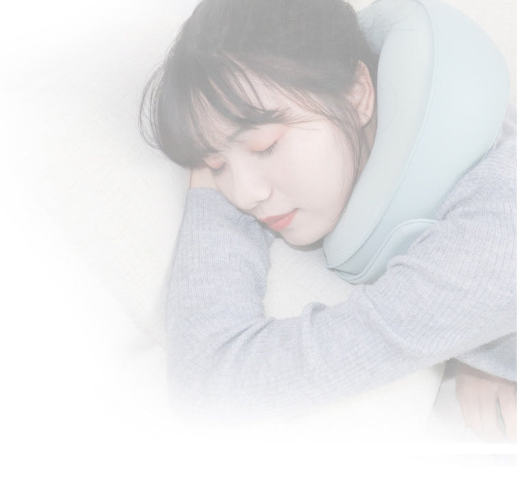 Oreiller de massage en forme de U et appareil de massage pour la nuque, idéal pour les voyages.