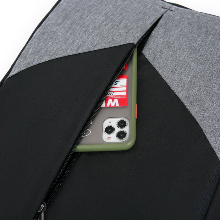 Sac à dos multifonctionnel USB trois pièces grande capacité pour homme, idéal pour les voyages et les loisirs.