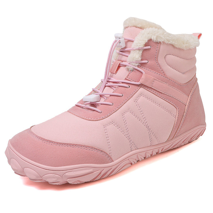 Botas de nieve para exteriores para hombre con plataforma y cinco dedos impermeables para senderismo