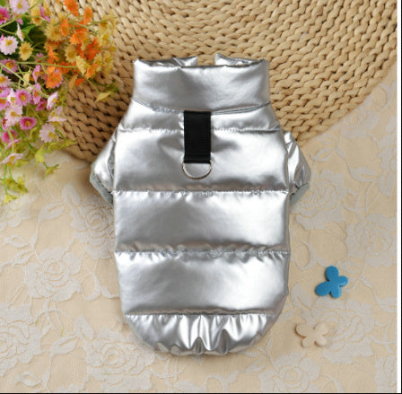 Chaleco de algodón con plumón para perro, grueso y cálido