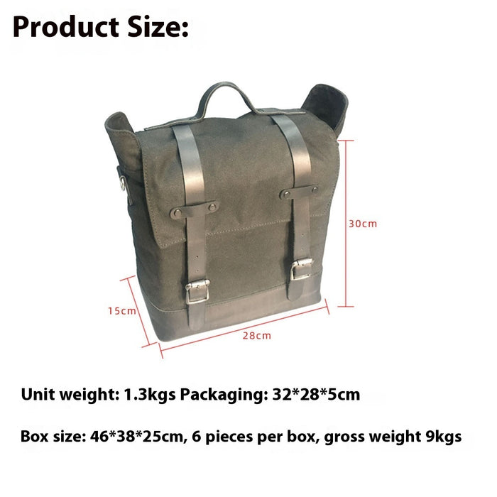 Sacoche latérale de moto en toile épaisse imperméable et de grande capacité