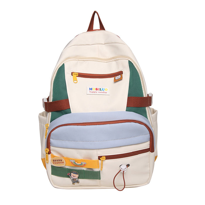 Fashion Color Contrast Large Capacity Travel Backpack