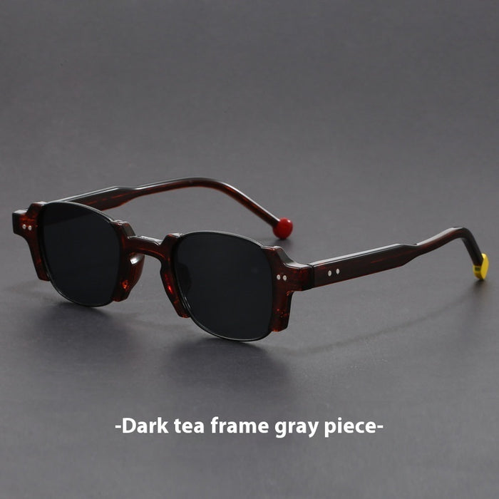 European And American Retro Pin Sun Glasses Korean Hong Kong Style Square Frame Sunglasses