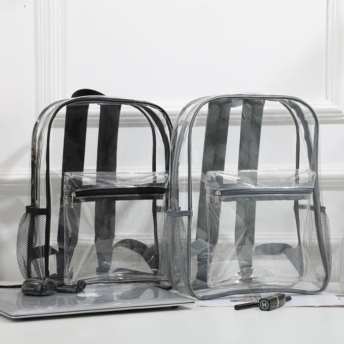 Sac à dos transparent grande capacité pour les voyages en extérieur