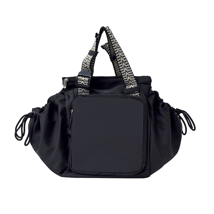 Nylon Fabric Mommy Bag, Large Capacity, Portable, Single Shoulder Tote Bag For Travel