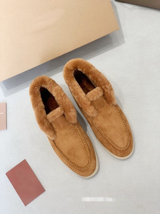 Bottes courtes en laine et cuir, doublées polaire et rembourrées pour garder la chaleur