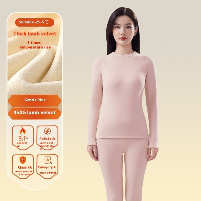 Women's Autumn Winter Berber Fleece Thermal Underwear