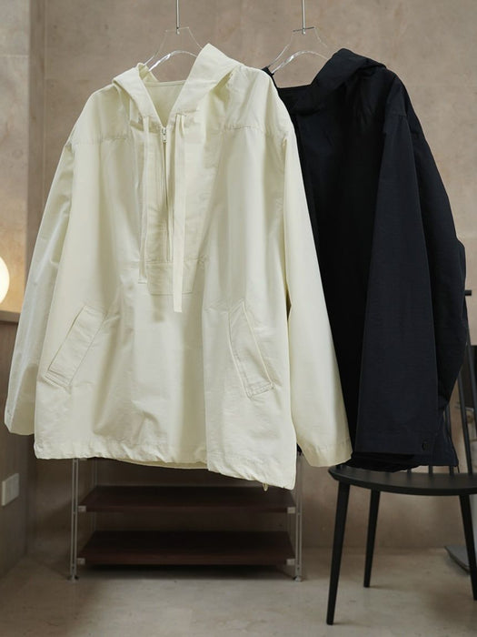 Chaqueta con capucha informal de estilo coreano para mujer, abrigo cortavientos de perfil delgado, estilo urbano, para exteriores, primavera