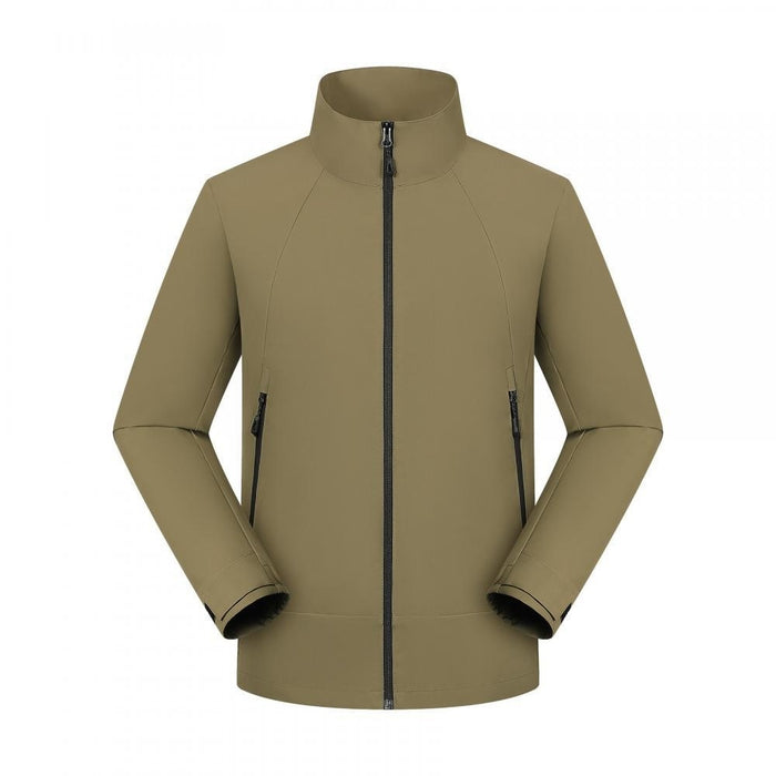 Veste imperméable fine à col montant pour homme