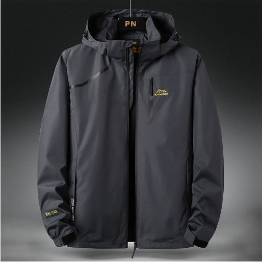 Autumn And Winter Zipper Casual Regular Side Seam Waterproof Fleece Lined Thickened Breathable Jacket
