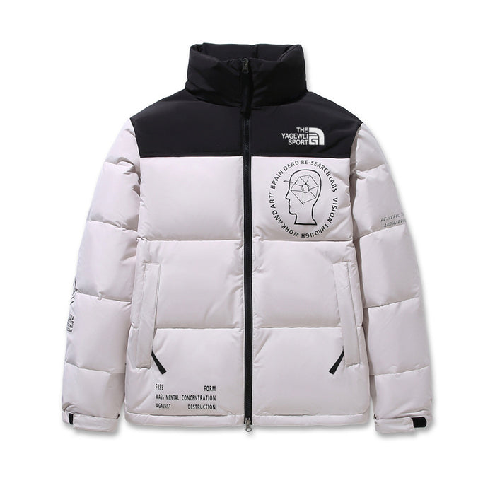 Chaqueta de plumas para parejas, abrigo holgado y cálido, impermeable.