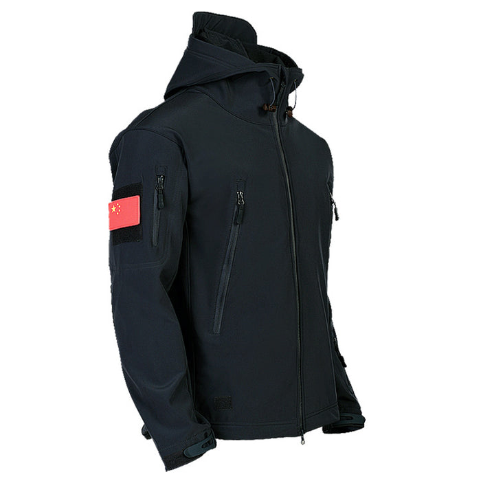 Combinaison veste softshell effet peau de requin pour homme, vêtements d'alpinisme
