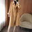 Long Below-the-Knee Double-Breasted Wool Coat In Korean Style