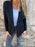 Blazer court à revers boutonné Ins - Veste d'hiver tendance pour femme