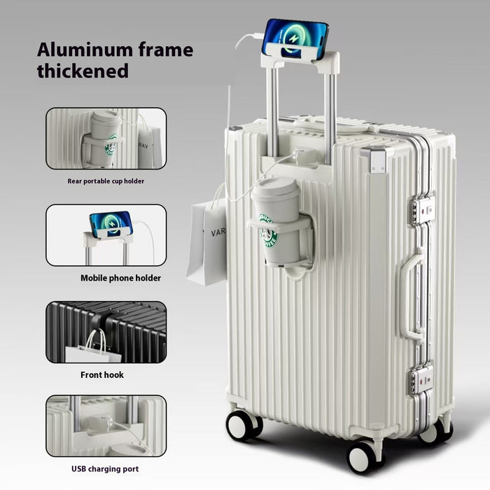 Maleta con ruedas multifuncional anticaídas, gruesa y de gran capacidad.