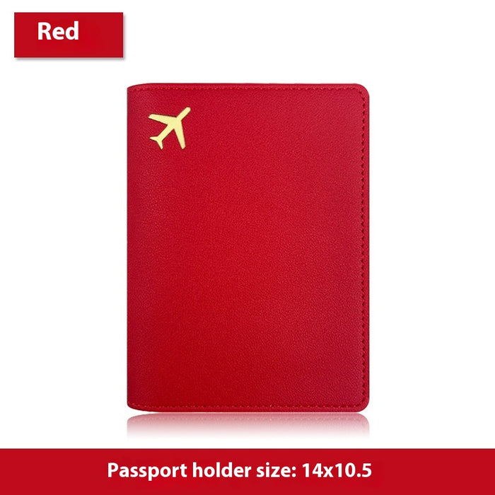 Étui multifonctionnel pour passeport en cuir PU