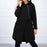 Half-high Neck Side-zip Hoodie With A Hood And Fleece-lined Pockets