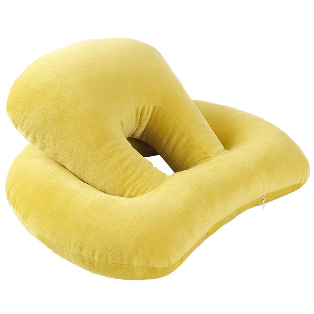 Almohada de escritorio en forma de U para la siesta, soporte para el cuello, cojín para asiento, reposacabezas, almohada de viaje para el cuello con reposabrazos