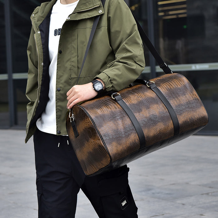 Sac de voyage à motif crocodile, personnalisé, pour sports de plein air, pour hommes