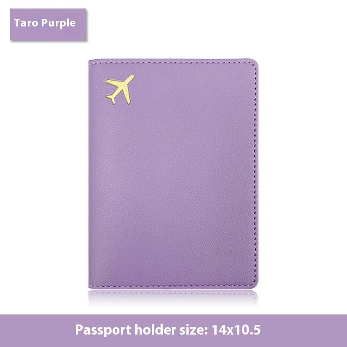 Étui multifonctionnel pour passeport en cuir PU