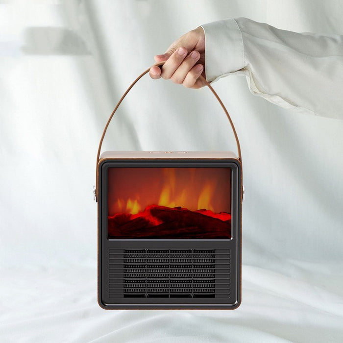 Petit radiateur électrique imitation bois pour usage domestique